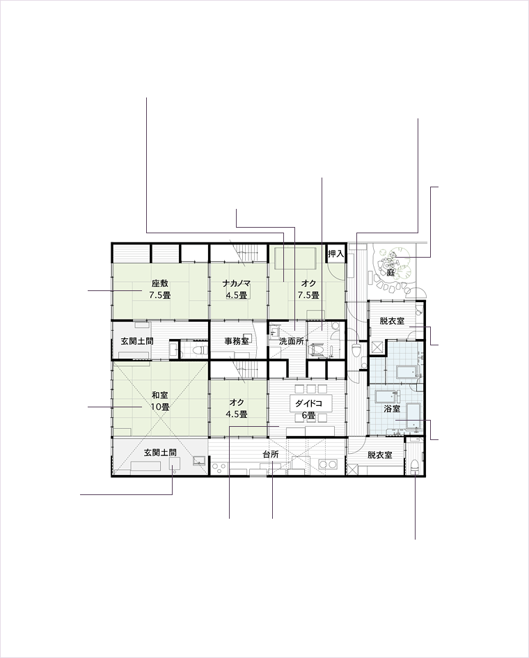 紫野庵　見取り図